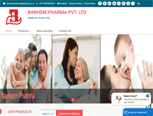 Tablet Screenshot of barhempharma.com